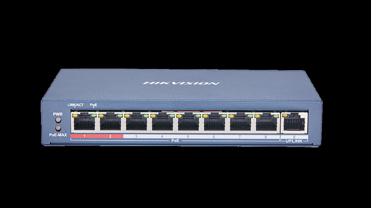 HIKVISION DS-3E0109P-E/M(B) 8 PORT POE SWITCH 65W